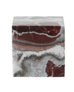Salmo Marble Cube Ornament In Red