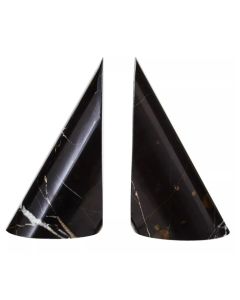 Salmo Marble Set Of 2 Bookends In Black