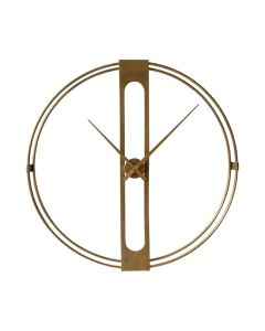 Beauly Round Metal Wall Clock In Gold