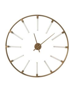 Beauly Metal Round Wall Clock In Gold