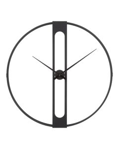 Beauly Metal Dual Ring Wall Clock In Black