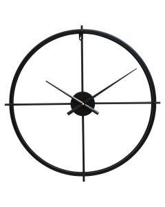 Kent Large Wall Clock In Black Metal Frame