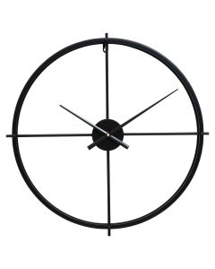 Kent Large Wall Clock In Black Metal Frame