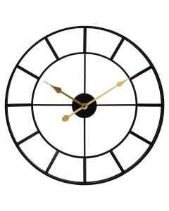 Kent Large Wall Clock In Black Frame And Gold