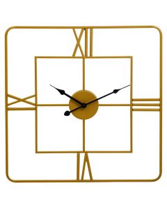 Kent Square Wall Clock With Gold Metal Frame