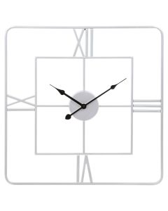 Kent Square Wall Clock With Silver Metal Frame