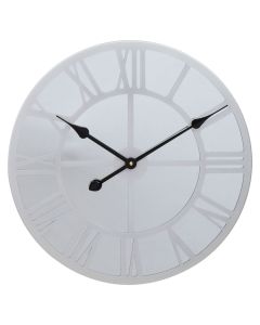 Kent Round Wall Clock In Mirrored And Silver