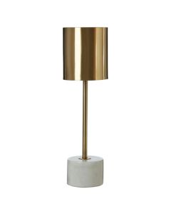 Palais Gold Metal Table Lamp With White Marble Base