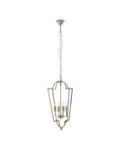 Venice Tapered 4 Lights Chandelier Ceiling Light In Nickel