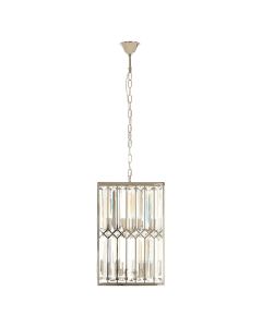 Marentina Cylindrical Chandelier Ceiling Light In Nickel