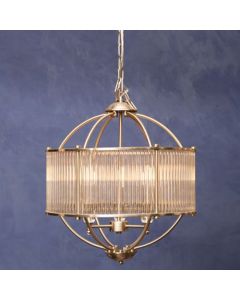 Aynho Globe Design 3 Lights Ceiling Pendant Light In Silver