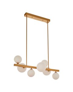 Abira 7 Glass Shades Ceiling Pendant Light In Warm Bronze