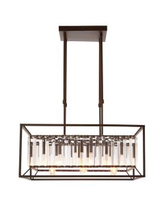 Akiko 6 Glass Shades Ceiling Pendant Light In Matt Black