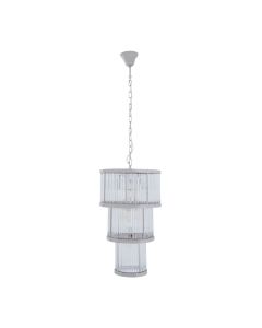 Salasco Small 3 Tier Chandelier Ceiling Light In Nickel