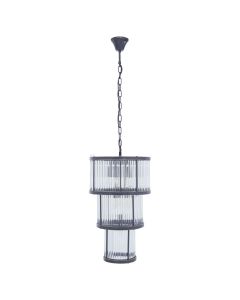 Salasco Small 3 Tier Chandelier Ceiling Light In Antique Black