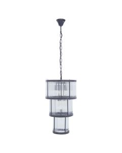 Salasco Small 3 Tier Chandelier Ceiling Light In Antique Black