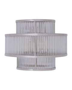 Salasco Fluted Pattern 3 Tier Wall Light In Nickel