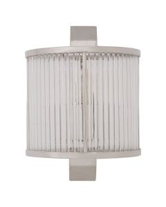 Salasco Ribbed Pattern Wall Light In Nickel