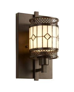 Waldorf Diamond Wall Light In Bronze Tone