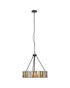 Waldorf Jewel Glass Ceiling Pendant Light In Bronze