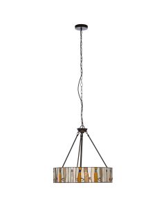 Waldorf Jewel Glass Ceiling Pendant Light In Bronze