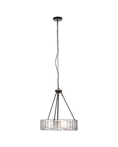 Waldorf Deco Glass Ceiling Pendant Light In Bronze