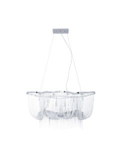 Lerci Basket Style 6 Shades Ceiling Pendant Light In Chrome