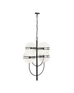 Abira Four Ball Ceiling Pendant Light In Black