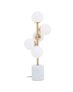 Abira Five Glass Shades Table Lamp With White Marble Base