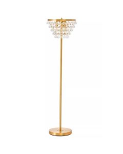 Hutchinson Clear Crystal Floor Lamp With Gold Metal Base