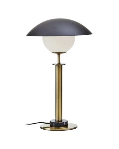Octavia Black Top Table Lamp With Gold Metal Body And Black Marble Base