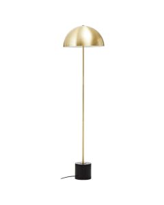 Murdoch Brushed Brass Metal Table Lamp With Black Marble Base
