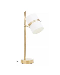 Elis Ivory frosted glass shade Table Lamp In Gold Base
