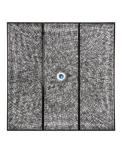 Modello Wooden Carving And Circle Wall Art In Black