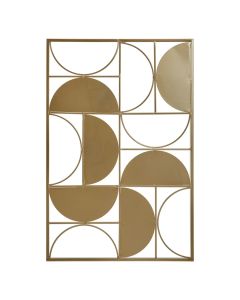 Trento Metal Semicircle Wall Art In Gold