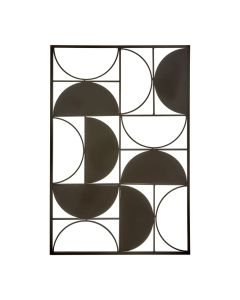 Trento Metal Semicircle Wall Art In Black