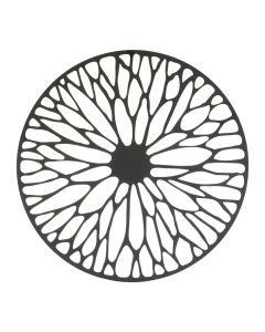 Trento Small Metal Floral Design Wall Art In Black