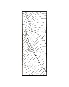 Trento Metal Large Leaf Design Wall Art In Black