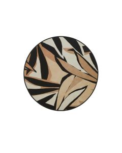 Astratto Round Wall Art In Black And Natural