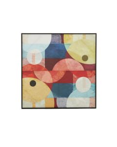Astratto Square Wall Art In Overlapping Multicolour