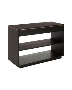 Diamond Rubberwood Console Table In Black With 1 Drawer