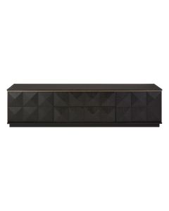 Diamond Rubberwood TV Stand In Black With 2 Doors