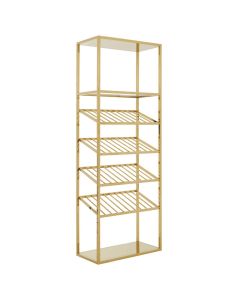 Piermount Bar Shelving Unit In Gold With Stainless Steel Shelves