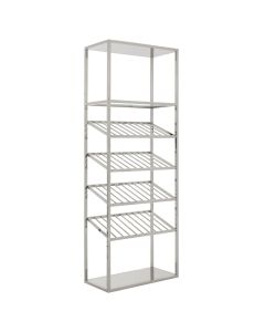 Piermount Bar Shelving Unit In Silver With Stainless Steel Shelves