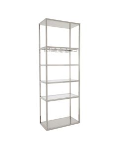 Piermount Glass Shelves Bar Shelving Unit In Silver