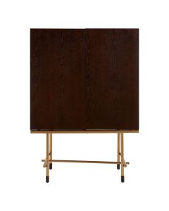 Delta Wooden Drinks Cabinet Wit 2 Doors In Walnut