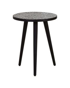 Baird Wooden Side Table In Monochromatic Effect With Angular Legs