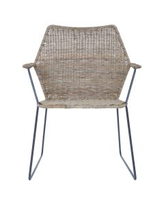 Manado Kubu Rattan Angled Design Chair In Natural