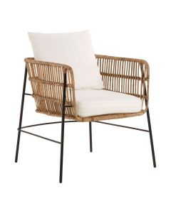 Java Kubu Rattan Open Weave Bedroom Chair In Natural