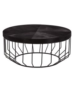 Kensington Townhouse Round Wooden Coffee Table In Black